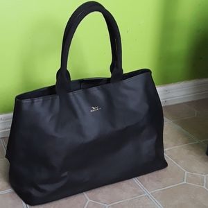 Scout Tote Bag Black with Beautiful White Print